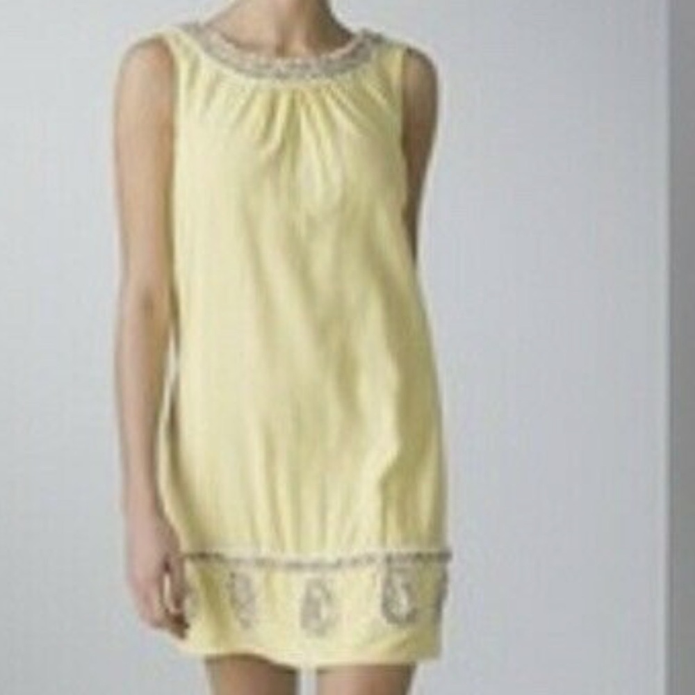 Lilly Pulitzer Yellow Diamond Jubilee ELIAS Beaded Jeweled Dress, Size 2, $458.
